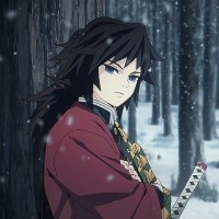 Гию Тамиока. Это, по-моему, из первых серий, когда он Танжеро встретил и пригласил в истребители демонов